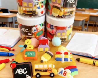 6 oz. Terug naar school zintuiglijk spelen deegpot, Playdoh eerste schooldag knutselen meisje jongen geschenken, feestartikelen, zintuiglijke kit, Playdough Kit