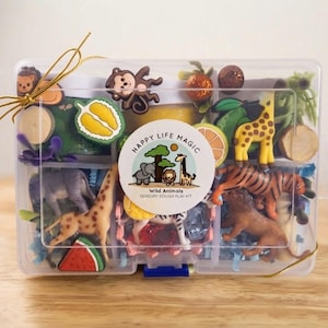 Midi Zoo Sensory Play Dough Kit, Animal Themed Tactile, Non-Toxic Dough, Sensory busy box, gift for boys girls, stocking stuffer,slime craft