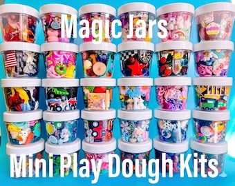 Tarros de plastilina MÁGICOS, kit de plastilina, recuerdos para fiestas infantiles, bolsitas de regalos, recuerdos para fiestas de cumpleaños, plastilina, regalo de cumpleaños para niños y niñas
