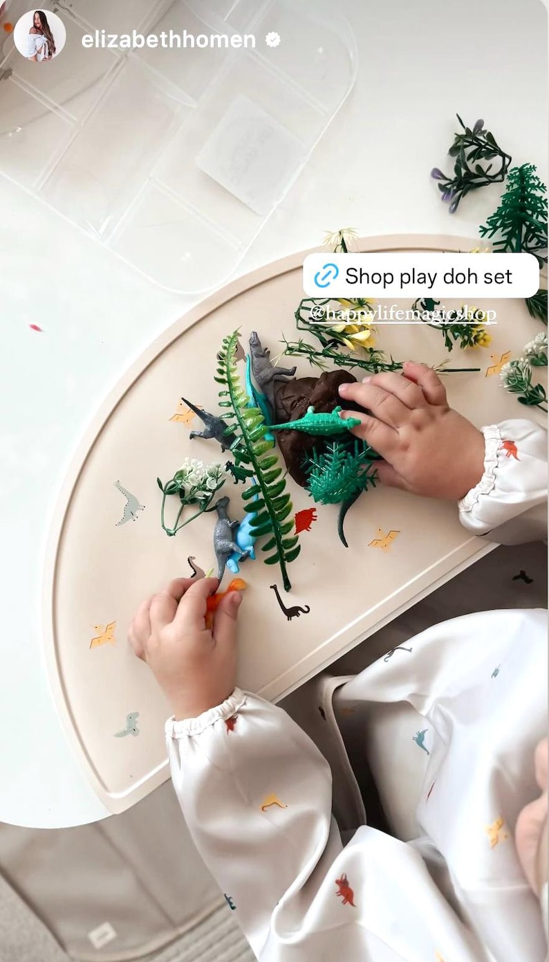 Dinosaur Sensory Play Dough Kit Full Size | Dino Habitat Box for Boys Girl Boys Birthday Gift,Sensory stress relief, playdoh Playdough Set image 3