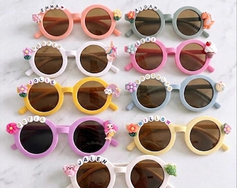 Personalisierte Sonnenbrille für Kinder, Blumenmädchen Geschenkidee, Kleinkind Geschenk, Kinder Geschenk, Babys Geschenk, Kinder Party Favors, Baby Mädchen Jungen Geburtstagsgeschenk