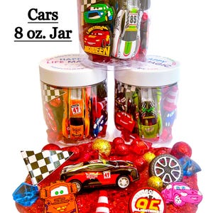 CARS 8 oz. Play Dough Jar, Kids Party Favors,Kids Birthday,Goodie Bags, Boys Gift,Gift for kids, play dough kit, Stocking stuffers, playdoh
