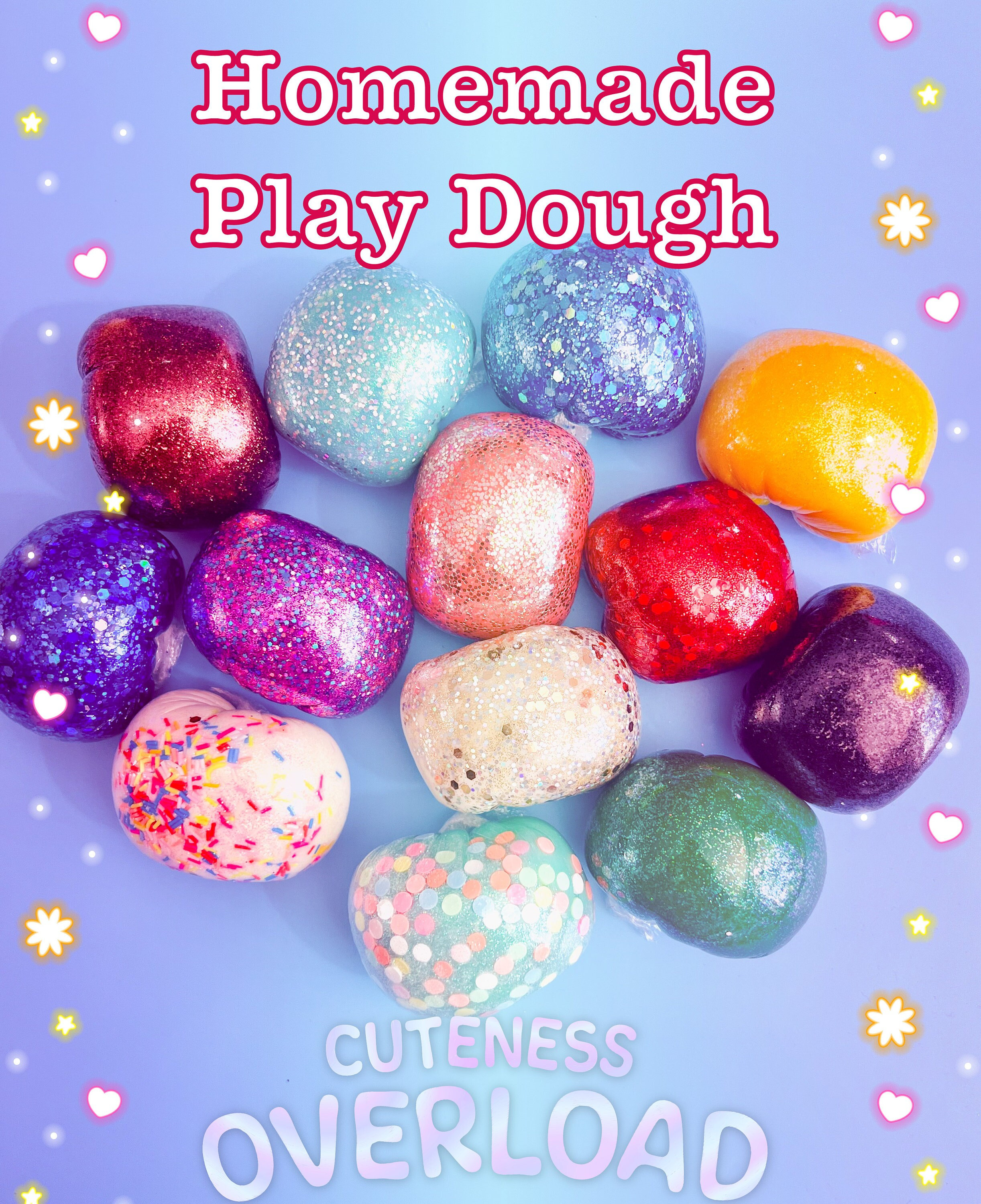 3 Pack Homemade Play Dough, Homemade Playdough, Homemade Play Doh,  Playdough, Play Doh, Sensory Dough, Sensory Play, Activity Kit 