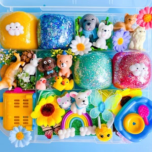 Backyard Pets Play Dough kit, Play Dough kit, Playdough kit, playdoh kit, play doh kit, Busy Box, Sensory Kit, Kids gift, sensory bin
