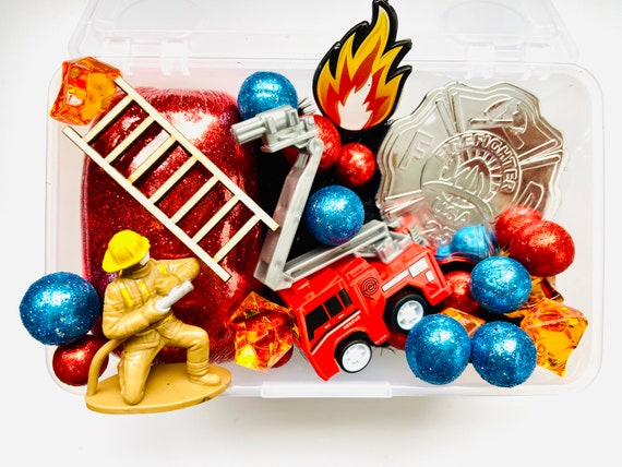 Fire Truck Playdough Kit Playdough Sensory Kit Busy Box