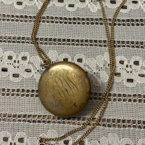 Ornate Victorian Photo Locket With Engraved Initials and a Lock of Hair ...