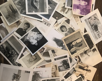 Vintage Snapshot Bundle of 10 Vintage and Antique Photographs, Found Photos, Mystery Bundle, Junk Journaling, Antique Photos, Vintage Photos