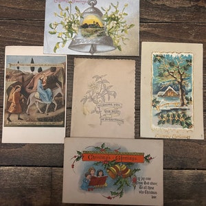Lot of Antique Christmas Cards