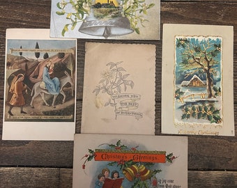 Lot of Antique Christmas Cards