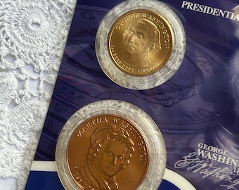 Washing and Jefferson Presidential Gold Coin with Spouse Sets