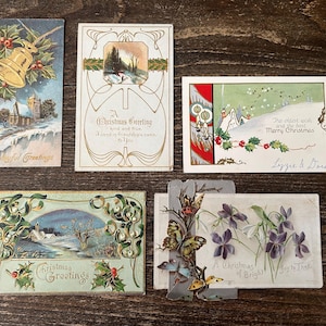 Lot of Antique Christmas Cards