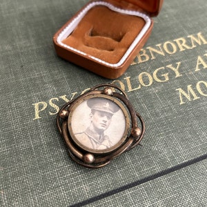 Antique Sweetheart Brooch of British Soldier and His Lady