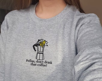 Embroidered Twin Peaks Sweatshirt | Fish in the Percolator | David Lynch | Twin Peaks Jumper | Twin Peaks Sweater | Embroidered Twin Peaks