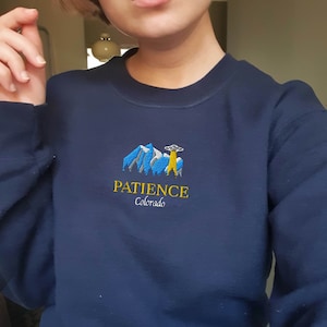 Embroidered Resident Alien Sweatshirt | Patience Colorado | Resident Alien Gift | Resident Alien series | Dr. Harry Vanderspeigle