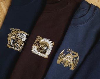 Embroidered Monster Hunter Sweatshirt