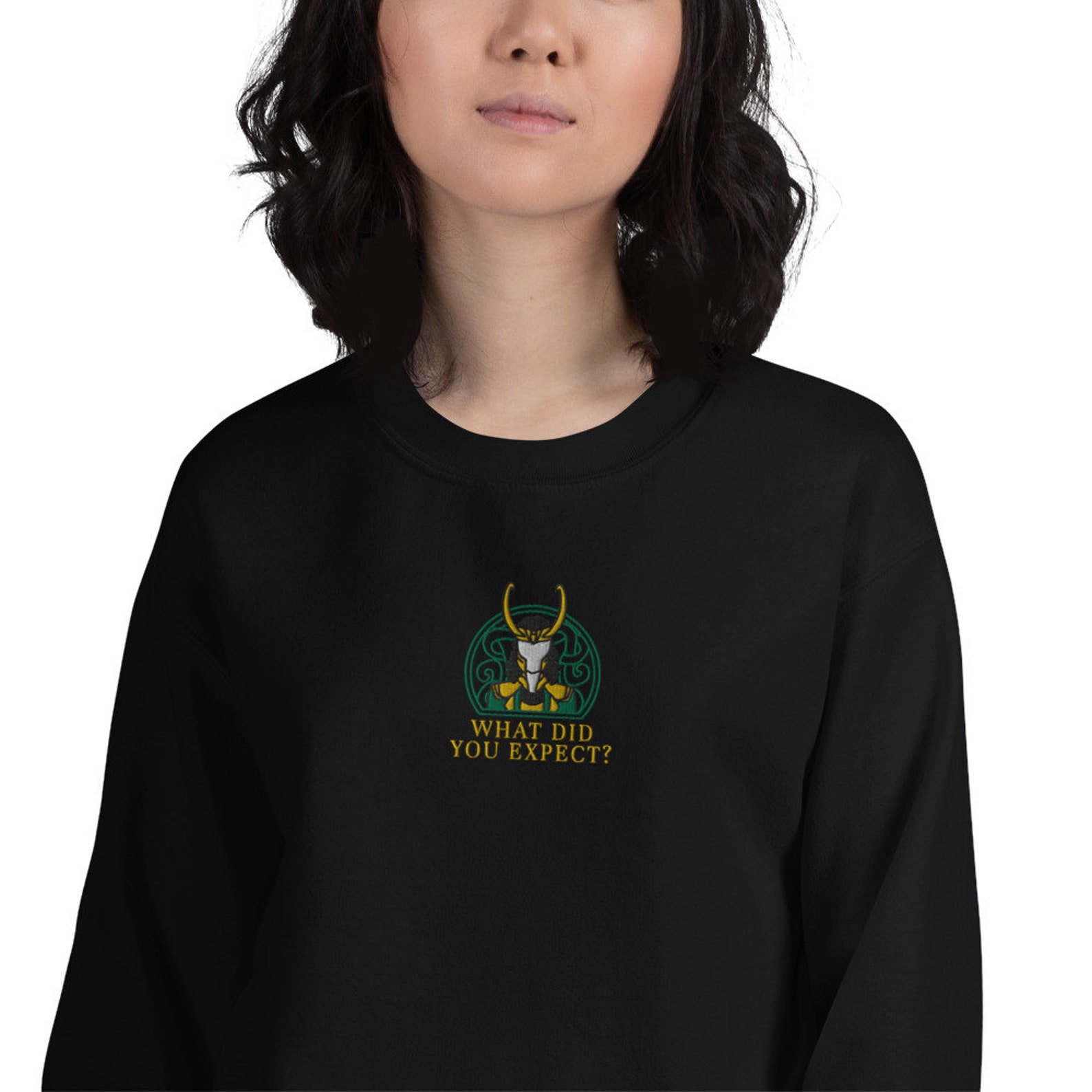 Embroidered Loki Sweatshirt Loki Embroidery Loki Gift | Etsy
