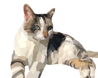 Custom Digital Pet Portraits – Personalized Cat and Dog Art for Pet Memorials, Remembrance, and Unique Pet Gifts