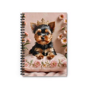 Cute Puppy Notebook 6x8 Cute Yorkshire Terrier Notebook Cute Yorkie Notebook Cute Spiral Notebook for Kids Cute Notebook for Girls118 Pages