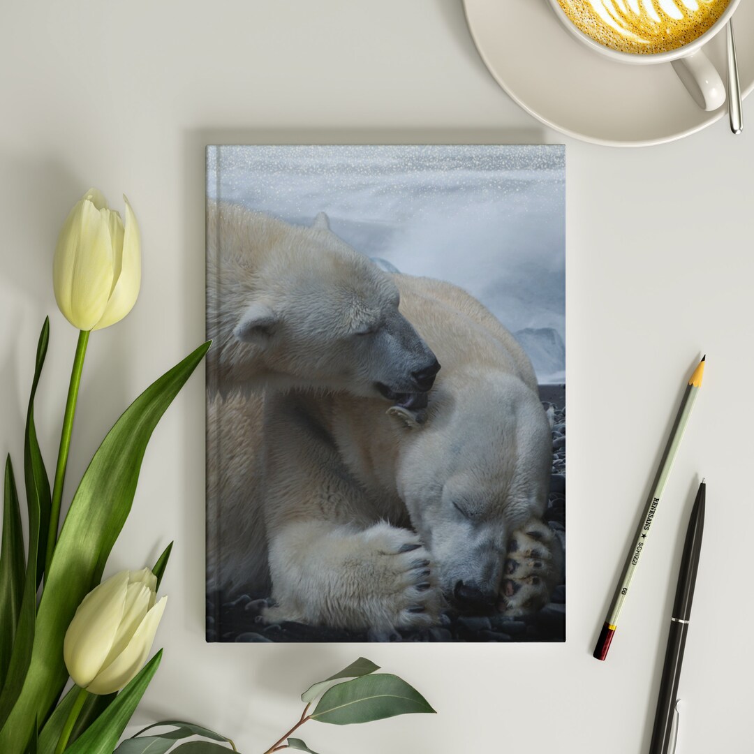 Polar Bears Journal 6x8 Polar Bear Notebook Bear Kiss Love Romantic