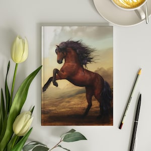 Pferdebuch, 15x20cm, Krafttier, Hardcover, Notizbuch, 150 Seiten, langes Notizbuch, 150 Seiten, langes Notizbuch