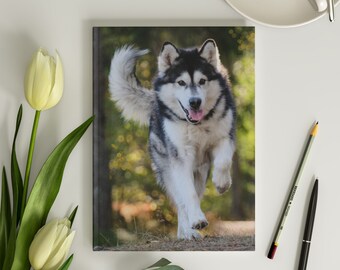 Siberian Husky Hardcover Journal 6x8 Siberian Husky Notebook Husky Dog Journal Husky Dog Notebook Dog Mom Journal Dog Dad Notebook 150 Pages