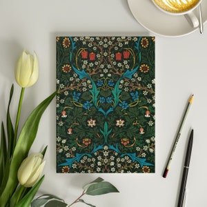 Vintage Flowers Hardcover Journal 6x8 Vintage Print Art Journal William Morris Tulip Flowers Journal Garden Flowers Notebook 150 Lined Pages