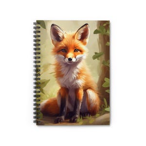 Caderno Baby Fox 6x8 Caderno Cute Fox para crianças Caderno espiral para meninas Caderno para meninos Presente para meninos Presente para meninas 118 páginas pautadas