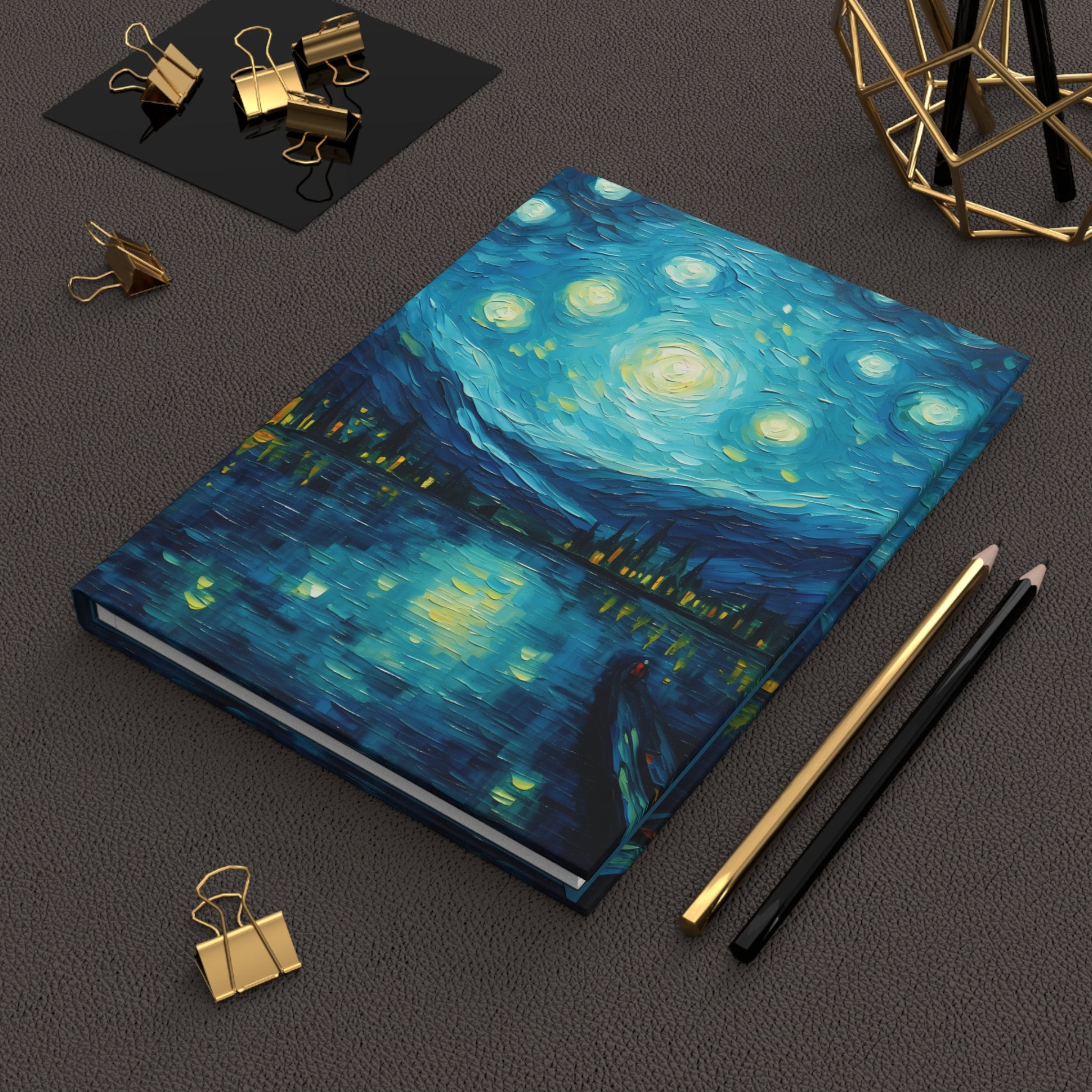 Van Gogh Journal 6x8 Van Gogh Inspired Starry Night Notebook Modern Art ...