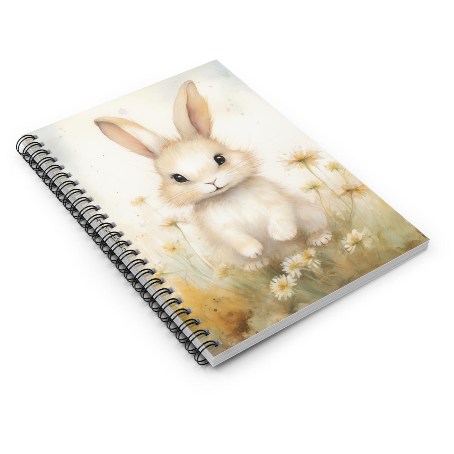 Bunny Spiral Notebook 6x8 Cute Bunny Notebook for Kids Baby Rabbit ...