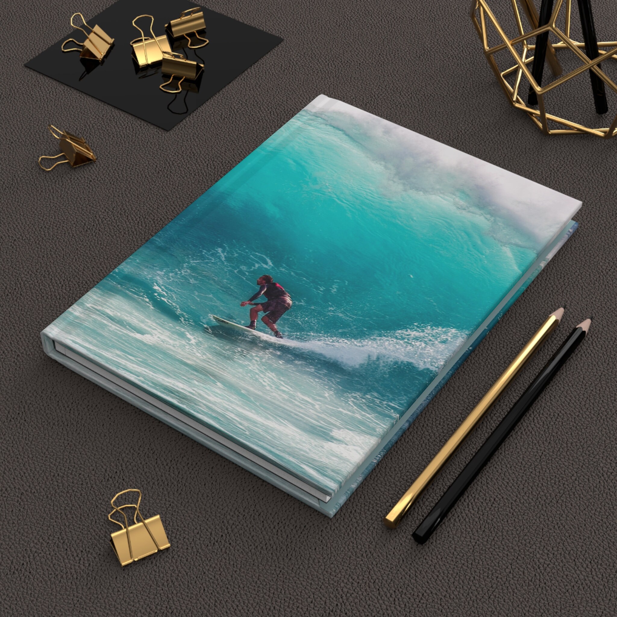 Hawaii Surfer Journal 6x8 Kahuna Big Wave Surfer Notebook Banzai ...