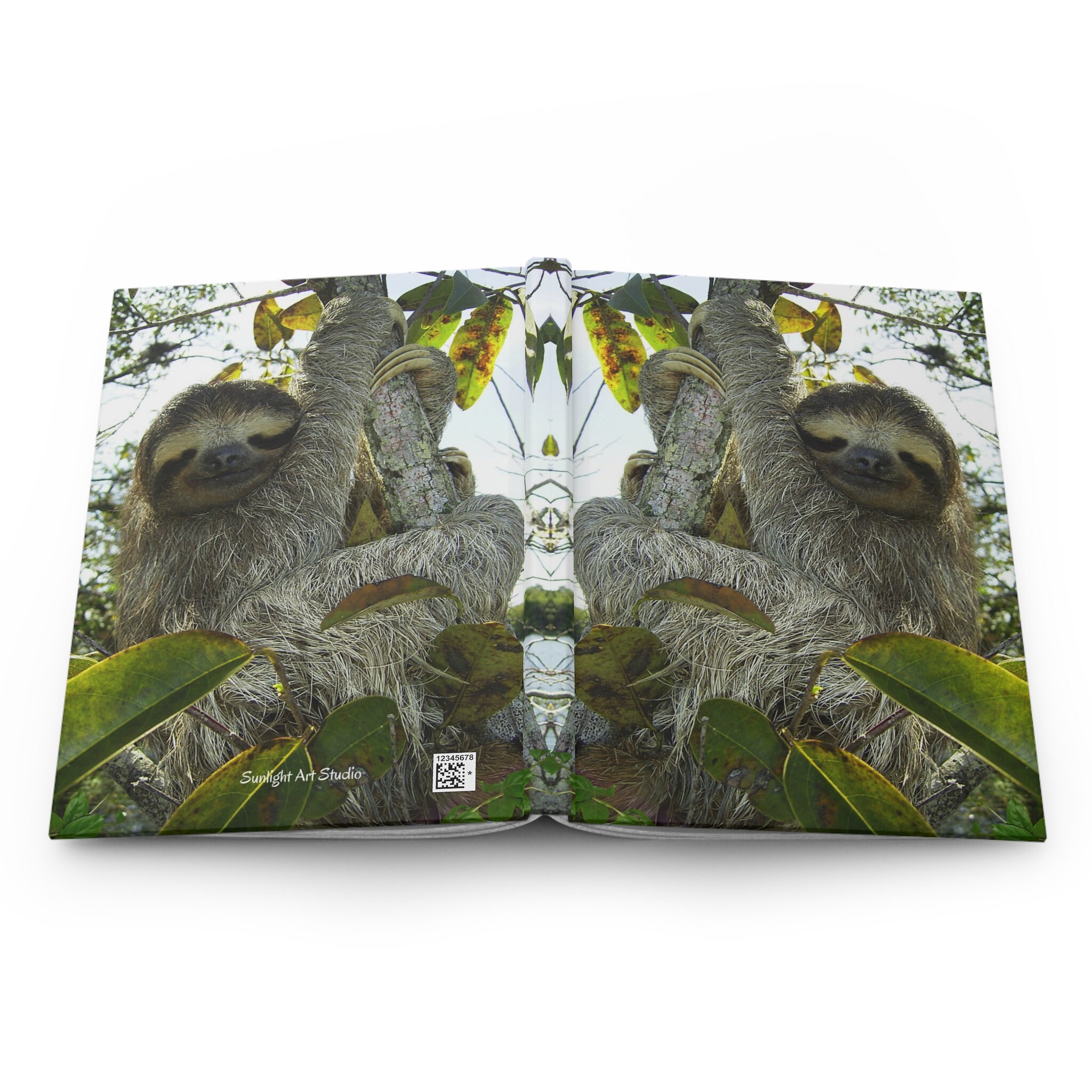 Sloth Journal Cute Pygmy Sloth Journal 6x8 Three-toed Sloth Notebook Panama Sloth ...