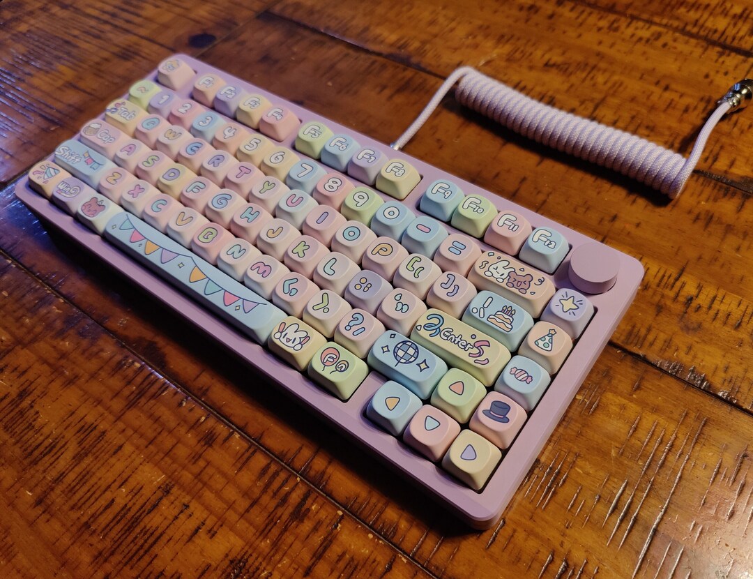 Purple Aluminum HI8 Wireless/wired Keyboard With MOA Celebration