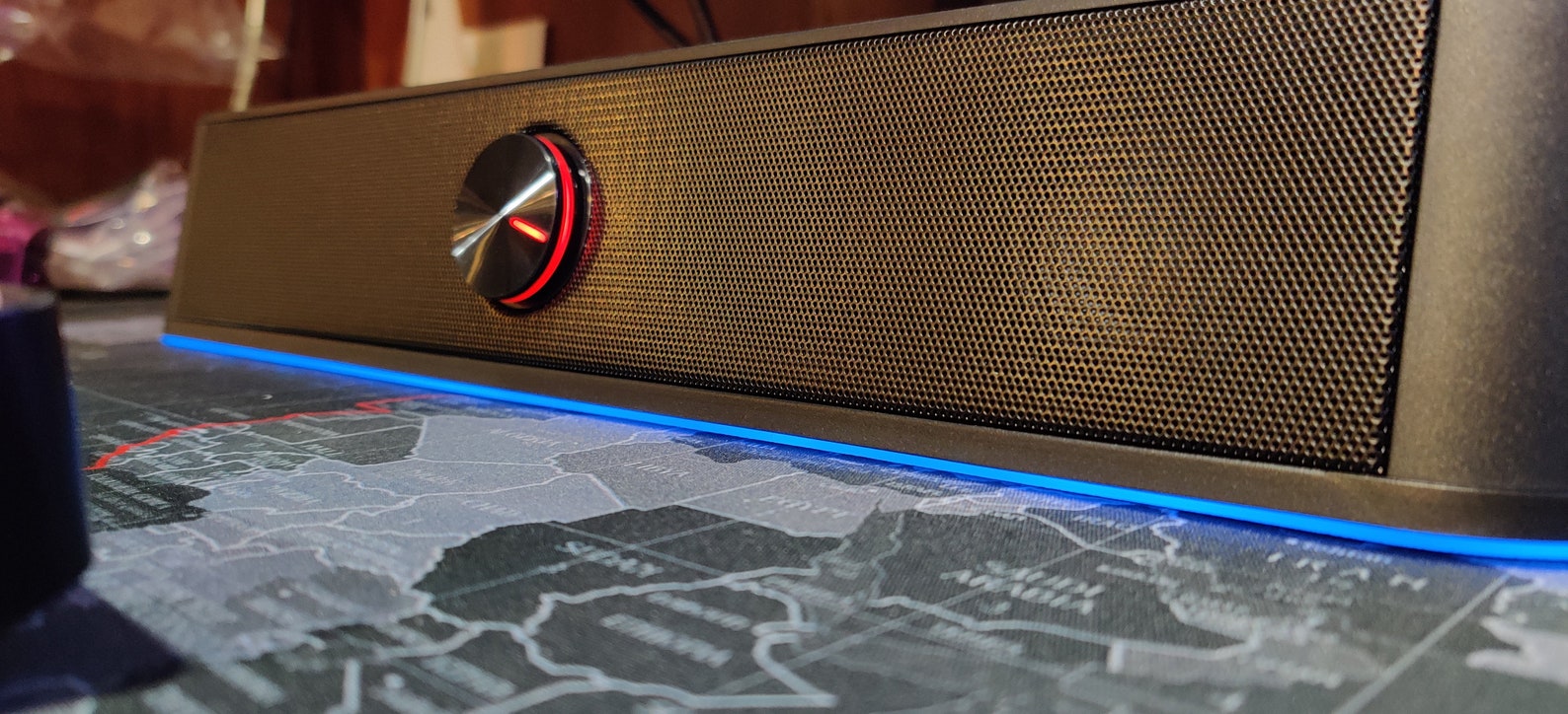 Red Dragon RGB Speaker Soundbar for gaming and multimedia with Etsy