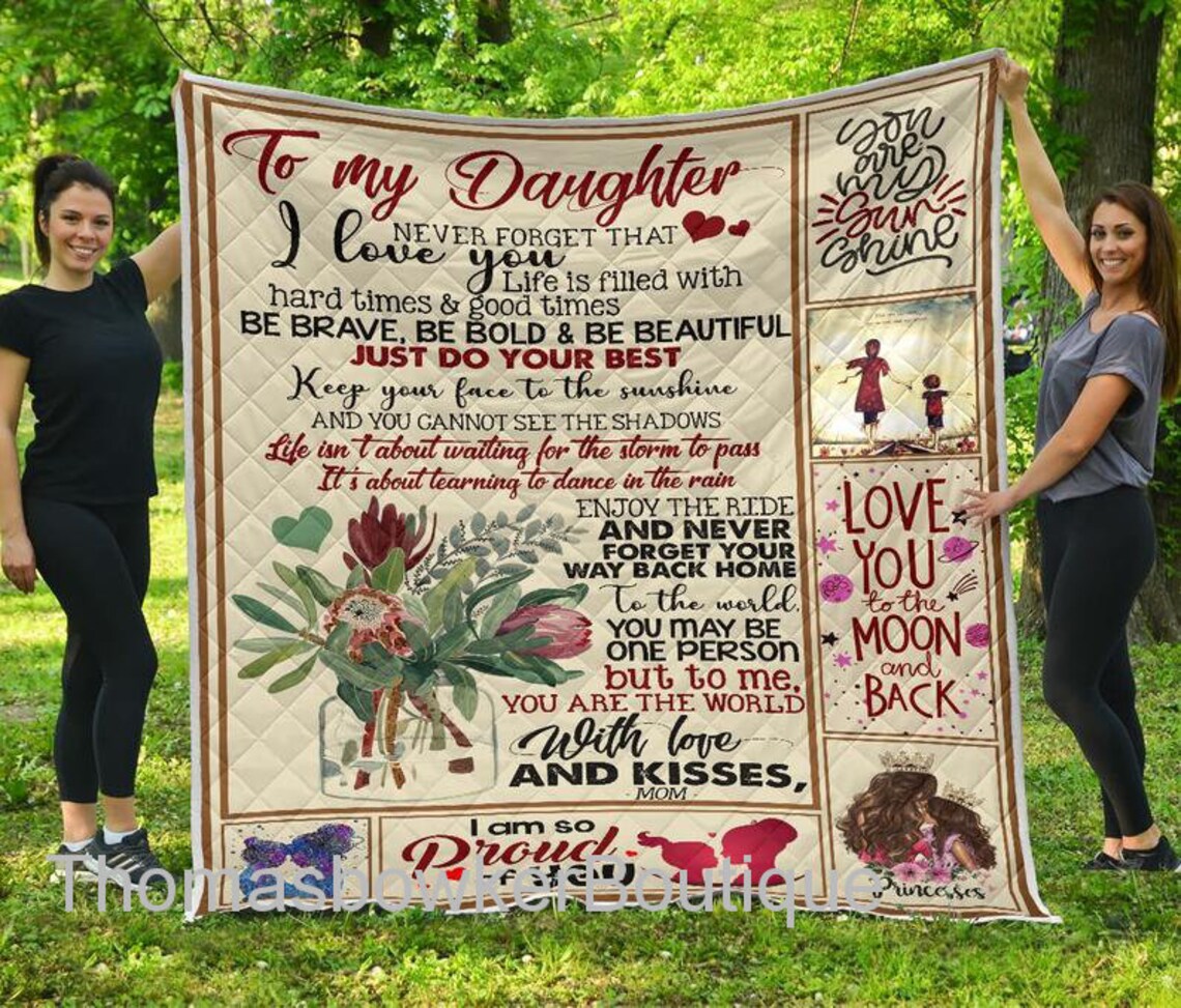 Personalized Mom To Daughter Quilt Best Gift For Daughter Etsy