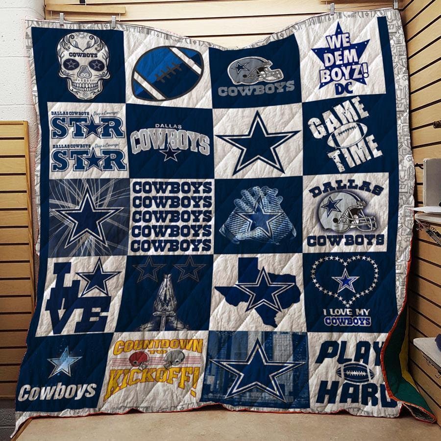 Dallas Cowboys V5 Quilt Blanket Nfl Football Bedding Family Etsy