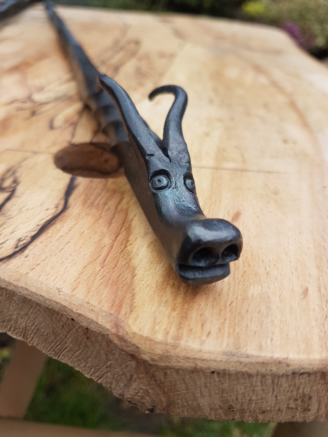 Hand Fire Poker Dragon Head Cubic Twist Etsy UK