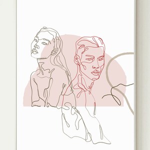 8 Downloadable Minimalistic Drawn Figures Wall Art | Etsy