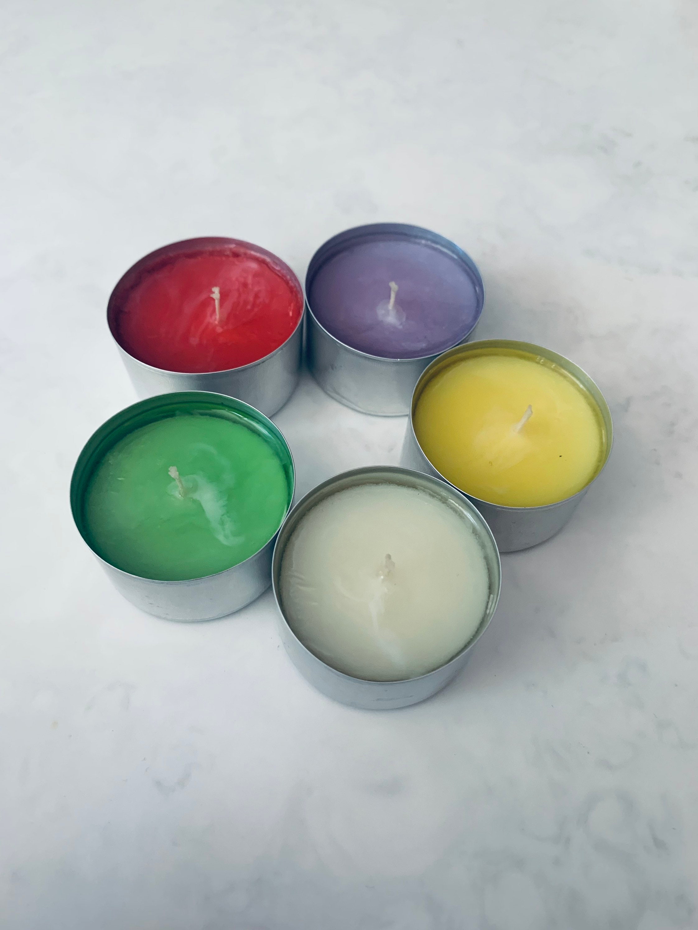 Scented Soy Wax Tea Lights Gift Set Dyed and Scented Tea Etsy