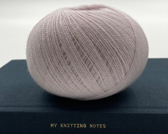 Lamana Modena Exclusive yarn, wool and cashmere 25g, Lace weight yarn, Color 62 Rose Quartz