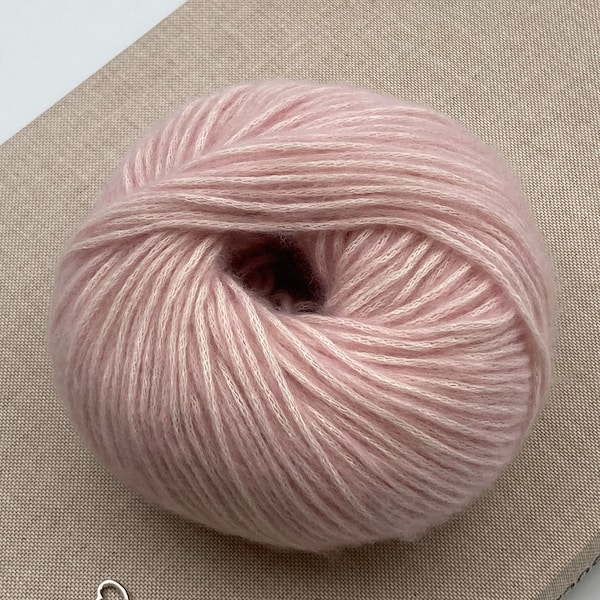 Katia Concept Cotton Merino - Warm cotton yarn - Cotton, Merino yarn - Very light yarn - Knitting cotton - 50g-105m/ Col.103 Very Light Rose