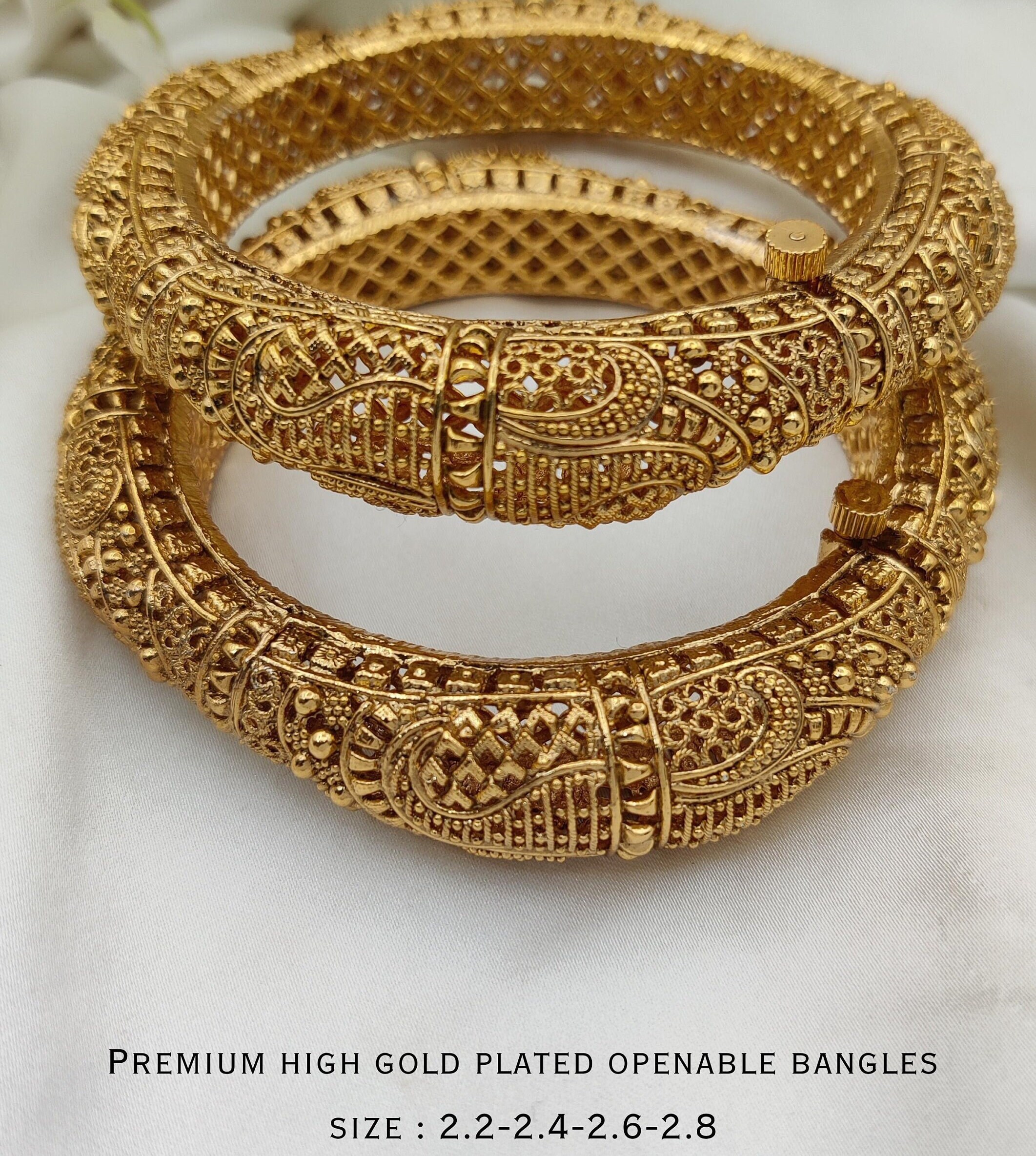 Rajwadi Gold Bangles Antique Bangles Antique Jewellery Gold Bangles Etsy Canada