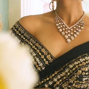 Madhuri necklace / kundan necklace/ gold plated necklace/ pachi kundan jewellery/kundan jewelry