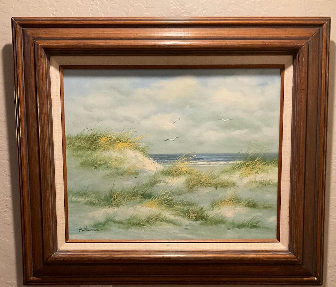 Seascape Original Oil Painting on Canvas Signed by Artist Antonio ...