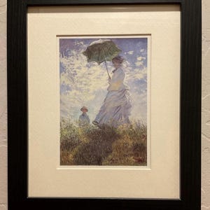 Vintage Monet Druck: Madame Monet und Sohn, französischer Impressionismus