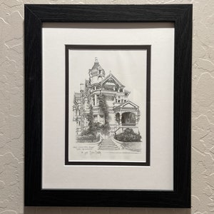 絵画 Hass Lillianthal House 1979 Don Davey LOT OF 2 DON DARCY SIGNED/DATED FRAMED PRINT HAAS LILIENTHAL