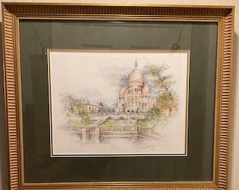 Calbier - Painting, Place du tertre in Montmartre