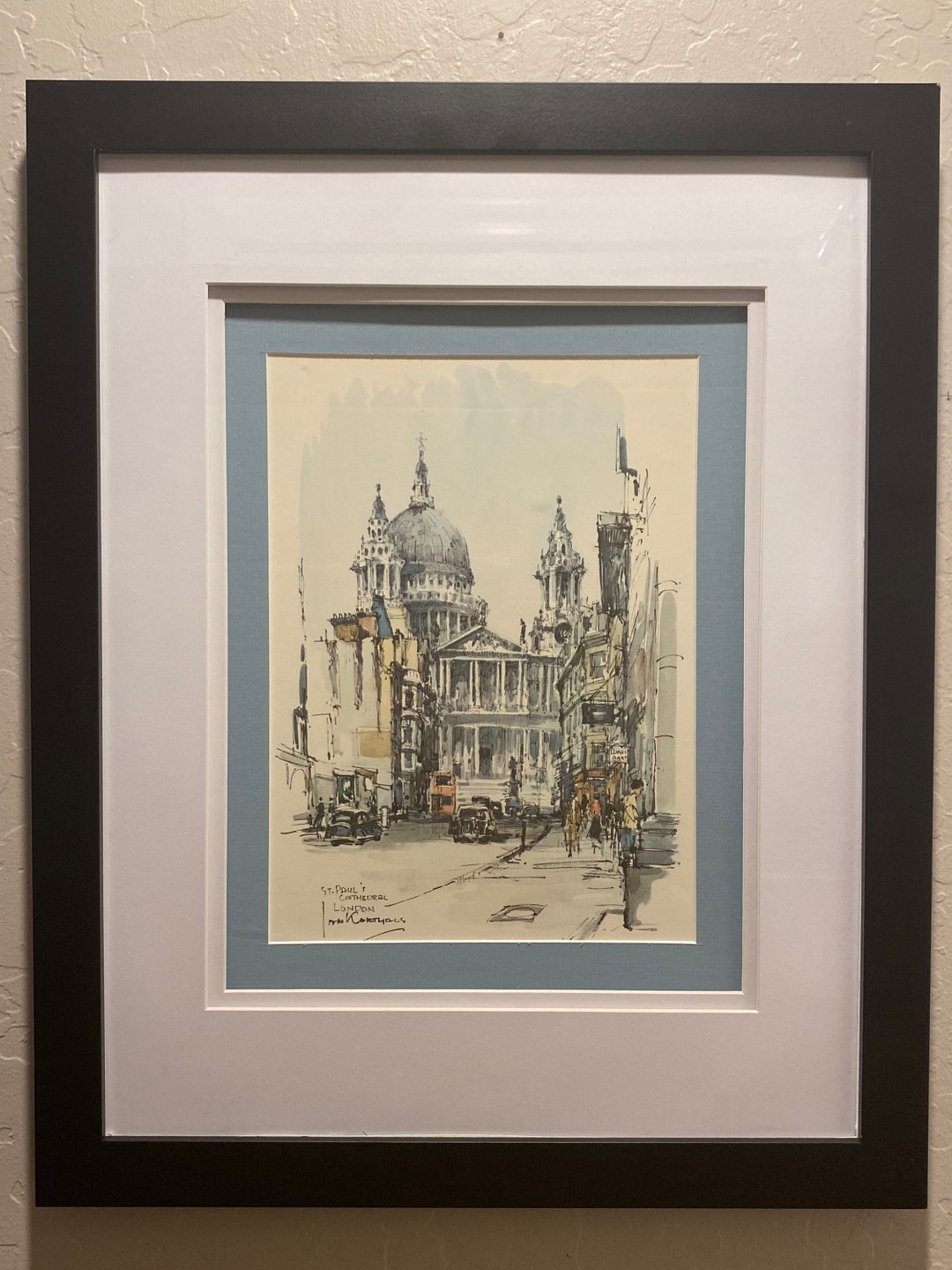 Jan Korthals St. Pauls Cathedral Reproduction of Watercolor - Etsy