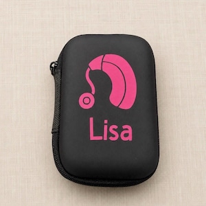 personalised Hearing aid case, personalised cochlear implant case, airpod case, radio aid case, edumic case, travel box, Device Travel Case,