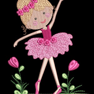 Ballerina machine embroidery designs - Girl Ballet embroidery design, Machine embroidery pattern - instant download
