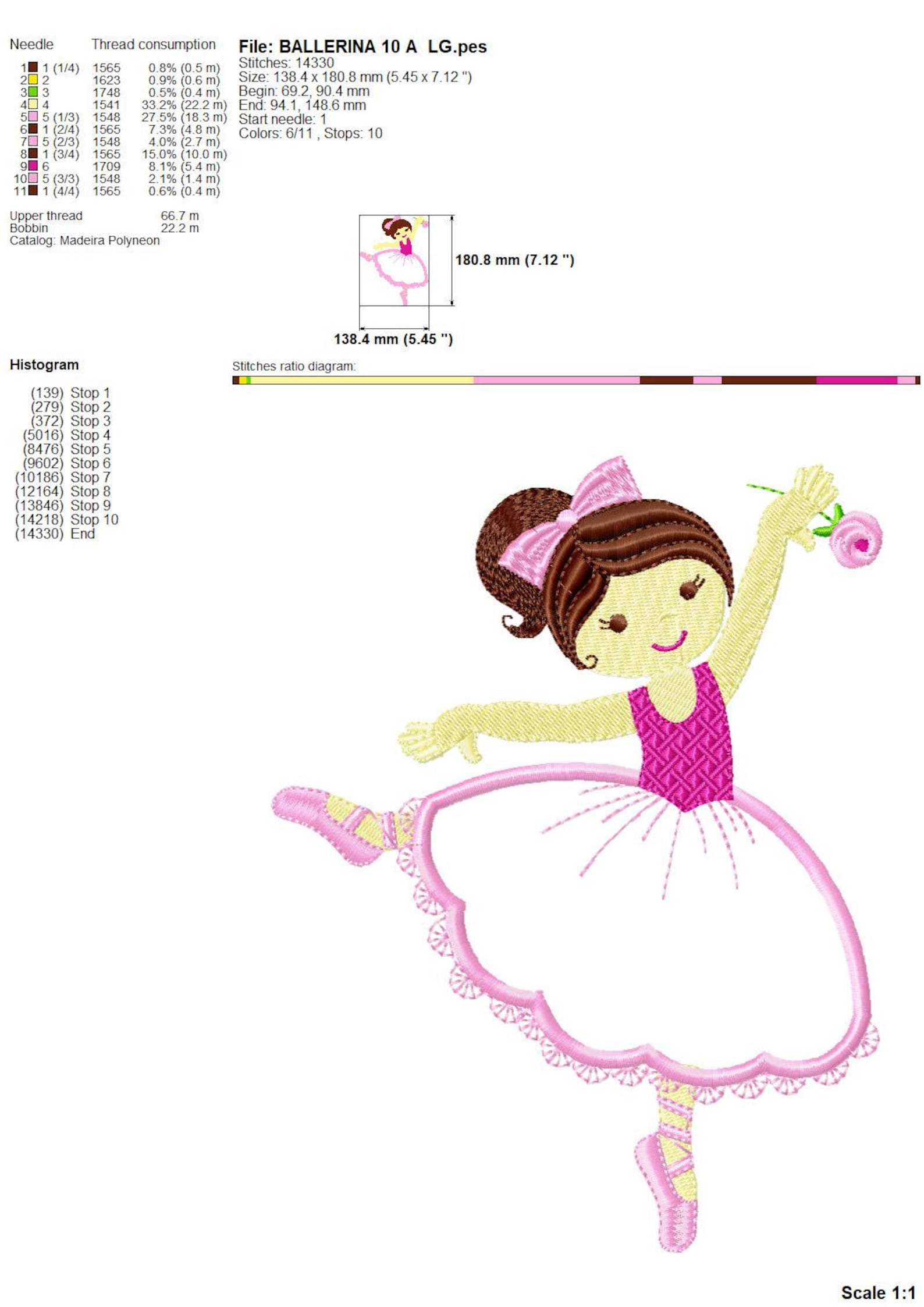Ballerinas machine embroidery designs girl ballet embroidery  etsy